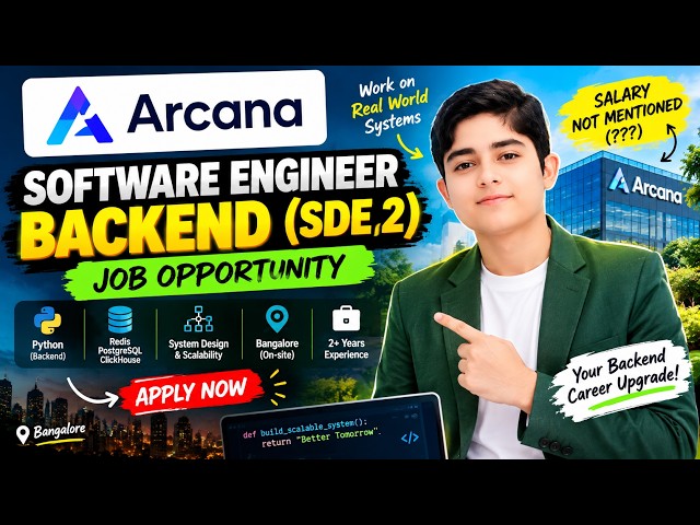 Arcana Hiring Software Engineer Backend SDE 2 | Python Jobs in Bangalore | 2+ Years Experience