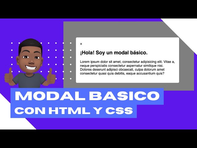Creación de un Modal Básico con HTML, CSS y JS: Guía Paso a Paso para Principiantes