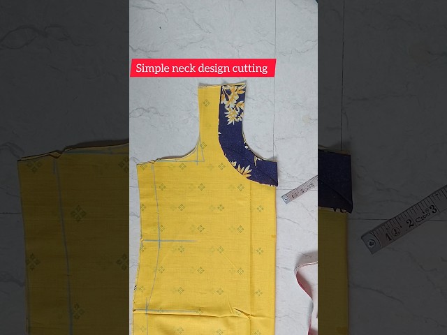 Simple neck design cutting #shorts #cuttingskills #kameezdesign #shortvideo #youtubeshorts