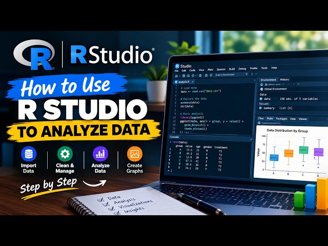 How to use R studio to analyze data