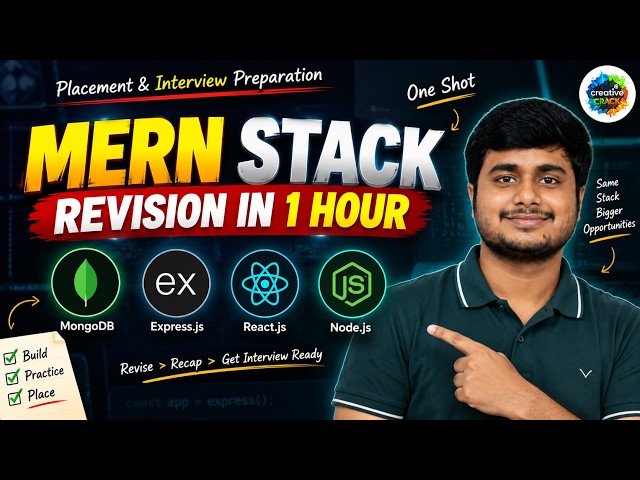 MERN Stack Revision in 1 Hour 🚀 | Placement & Interview Preparation | MERN Stack One Shot