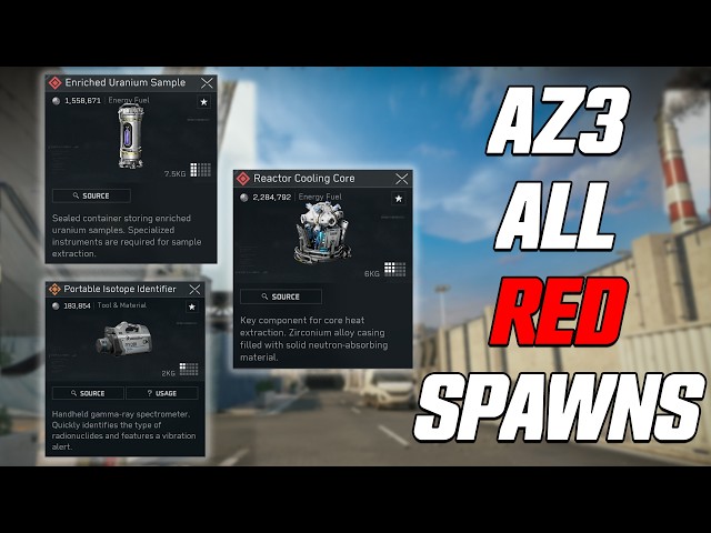 ALL AZ3 Rare Spawns Guide: RED 3x3 Items & Upgrade Items