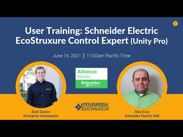 User Training: Schneider Electric EcoStruxure Control Expert (Unity Pro)