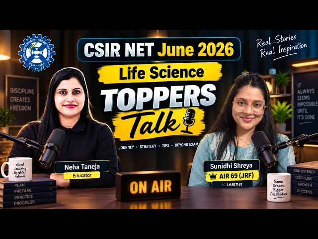 CSIR NET Life Science June 2026 Rankers Interview | CSIR NET Life Science Topper Talk 2026