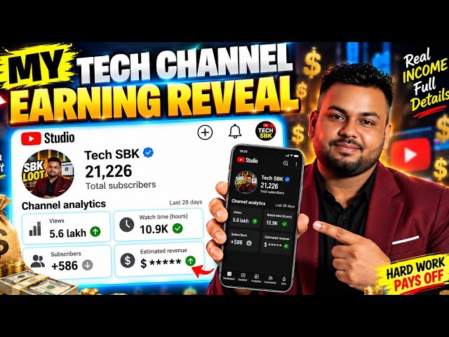 MY TECH CHANNEL EARNING REVEAL 😱💰 | YouTube Channel Earning | YouTube Earning