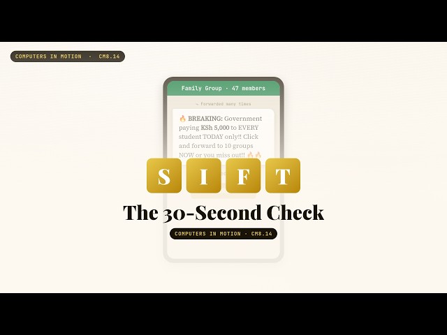 CM8.14 — The 30-Second SIFT Check