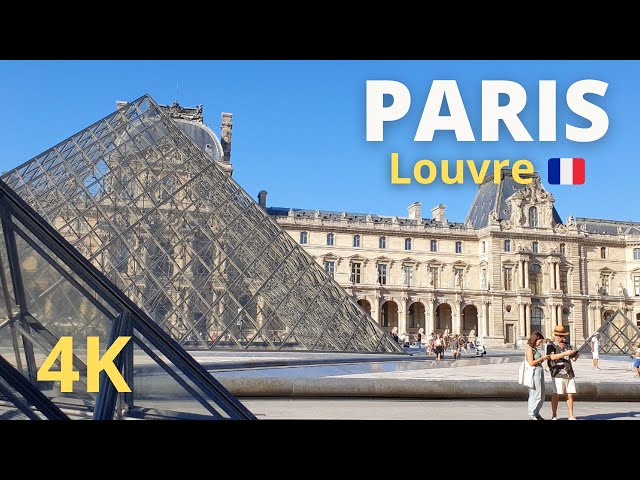 Paris, France - Walking tour around the Louvre Museum.