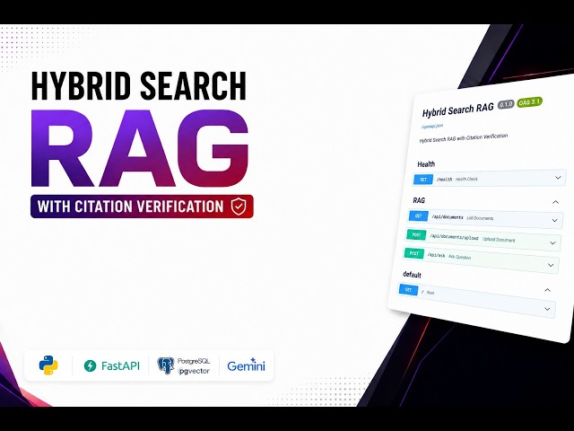 Hybrid search RAG with citation verification