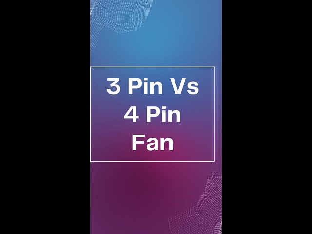 3 Pin Vs 4 Pin Fan quicks| subscribe for such more comparison glimpse #shorts
