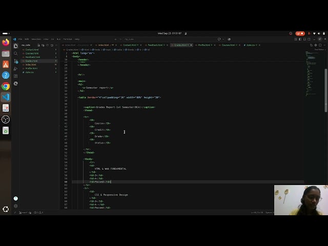How to Create a Student Portal Website Using HTML | HTML Project for Beginners
