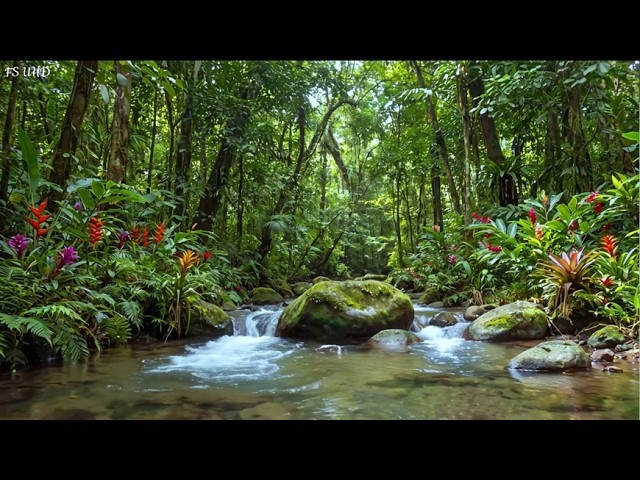 Calm Woodland Stream with Beautiful Birdsong | Relax, Stress Relief and Sleep, ASMR