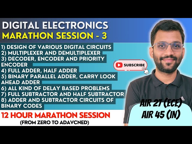 🔥Digital Electronics || Marathon - 3 || Combinational Circuits || PrepFusion