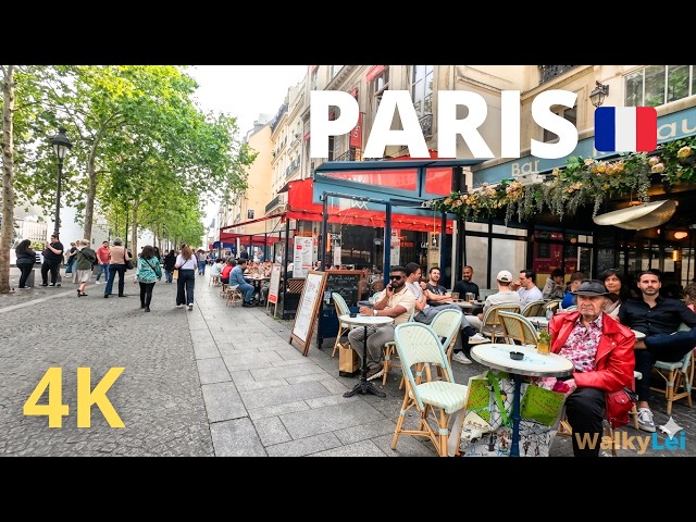 Paris, France - Walking tour in the 3rd arrondissement -  Paris 4K