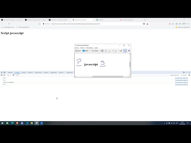 Expresion Regular javascript Aserciones