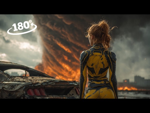 VR 180 City on Fire: The Ultimate VR Fire Tornado Simulation Virtual Reality
