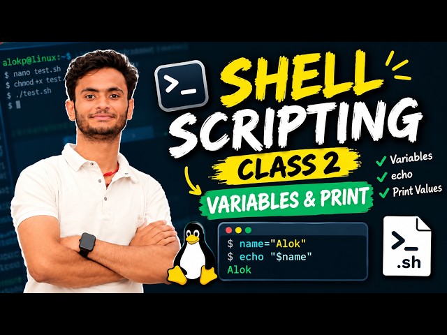 Shell Scripting Class 2: How to Declare & Print Variables in Bash! 🚀
