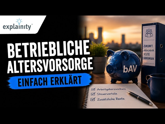 Company pension schemes explained simply (explainity® explanatory video)