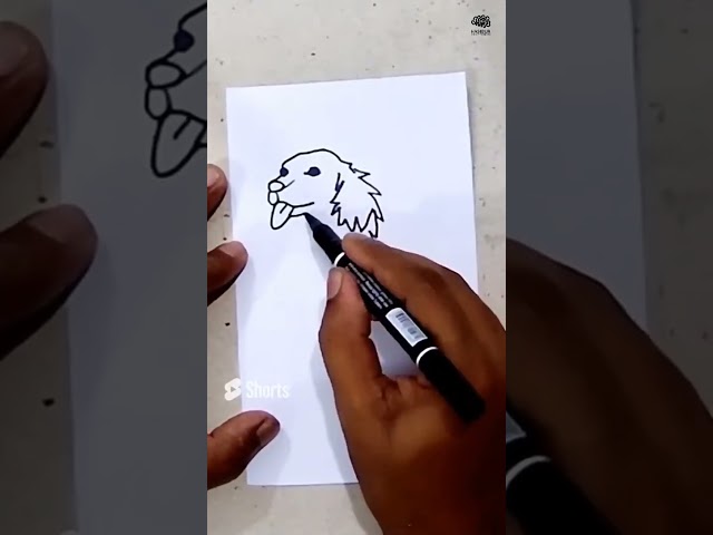 How to draw a Dog easy #shorts