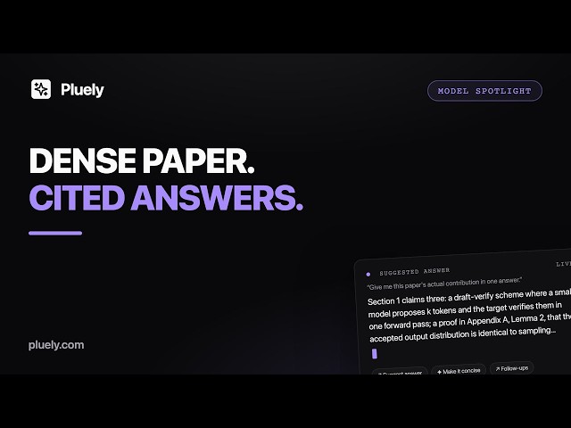 Dense Paper Q&A: Speculative Decoding Cited Section by Section — Pluely, Nemotron 3 Ultra