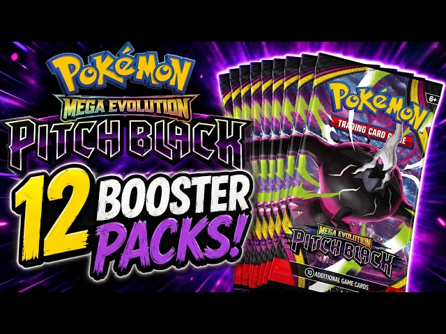 I Opened 12 Pokémon Pitch Black Booster Packs… Here's What I Pulled!