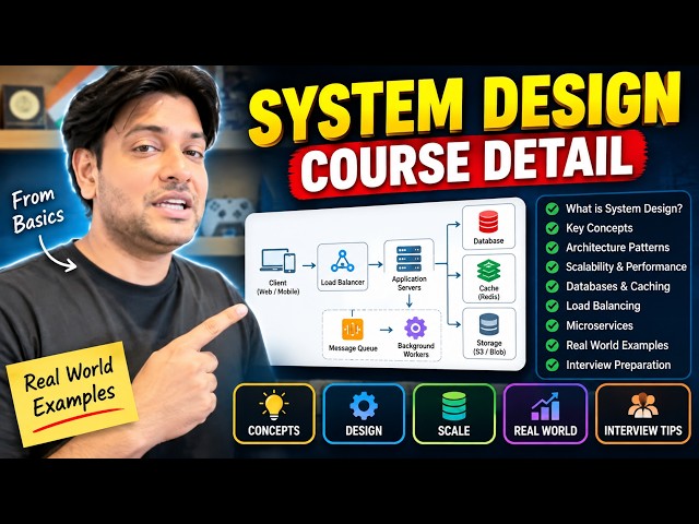 System Design Course 2026 🔥 | Complete Roadmap | HLD + LLD | Hindi