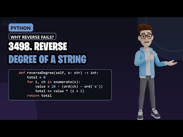 3498. Reverse Degree of a String | LeetCode Daily Python Solution (the ord() trick nobody uses)
