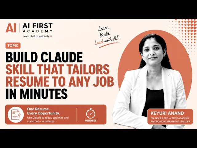 Build Claude Skill that Tailors Resume to Any Job in Minutes