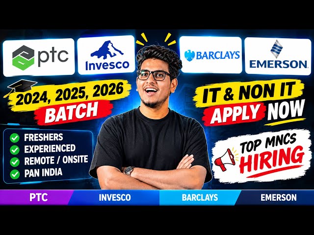 Latest IT and Non IT Jobs 🔥 | PTC, Invesco & Barclays Hiring | Cloud & Software Jobs | Apply Now