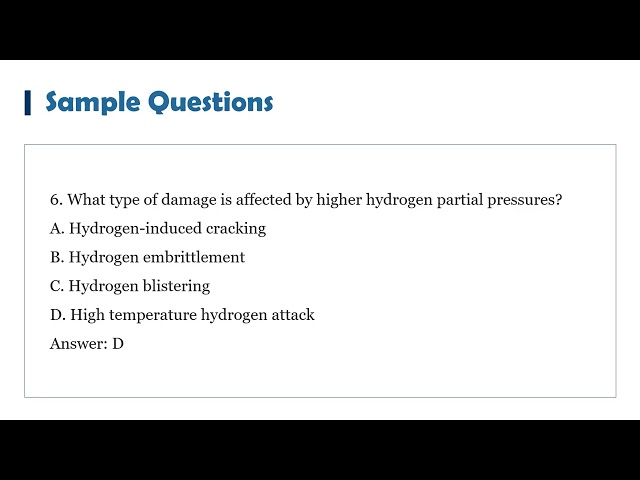 API 571 Corrosion and Materials Exam Preparation | Practice Questions