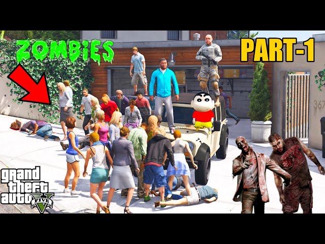 Franklin and Shinchan Survived IN Zombie Virus And Zombie Outbreak In Los Santos GTA 5 (PART 1)