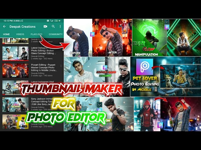 How To Make Thumbnail For Photo Editing Channel | Make Thumbnail For Youtube