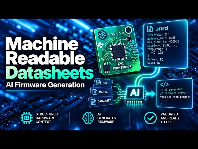 Machine Readable Datasheets (MRD) For AI Assisted Firmware Development