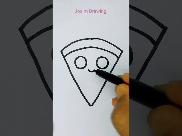HOW TO DRAW A PIZZA 🍕 EASY #pizza #howtodraw #drawing #design