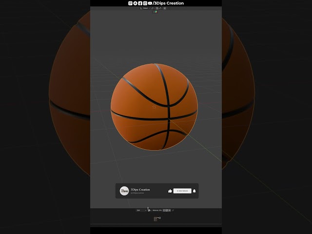 60-Second Basketball Challenge in Blender 🚀 #blender3d #tutorial  #3dart