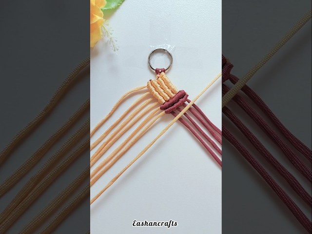 DIY Keychain Ideas 💛 #macrame #diy #shorts #youtubeshorts #reels