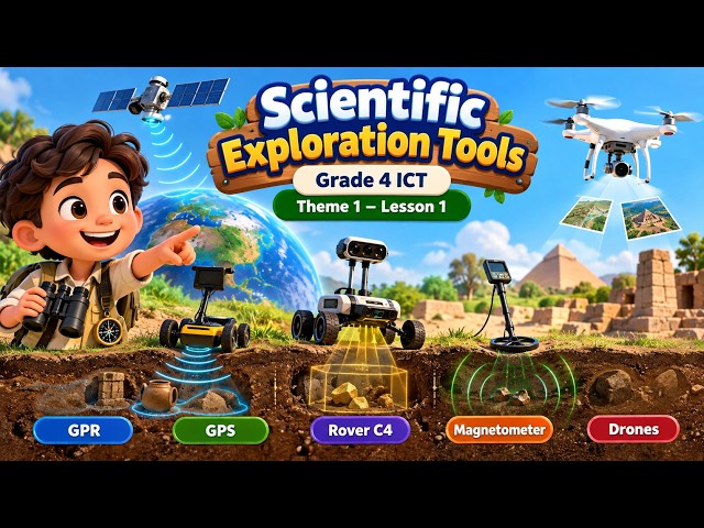 Science Exploration Tools | Grade 4 ICT | Theme 1 Lesson 1 | GPR, GPS, Rover, Magnetometer & Drones