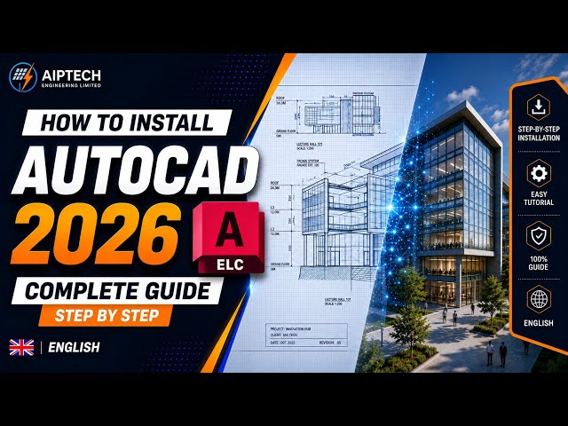 How to Install AutoCAD 2026 on PC | Step-by-Step Installation Guide for Beginners @AIPTECH 