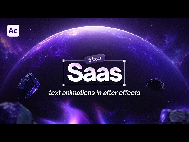 5 SaaS Style Text Animation in After Effects | Full Tutorial