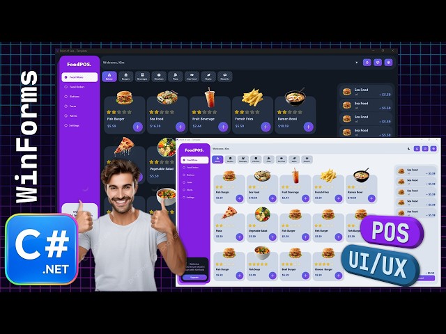 This WinForms POS UI Looks Nothing Like Classic WinForms - C# VB .NET Tutorial in Visual Studio 🚀😍
