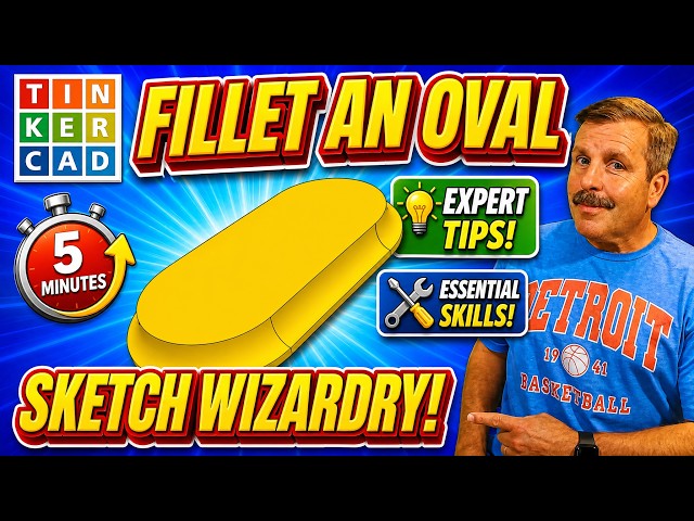 Essential Tinkercad Sketch: Add Fillets to an Oval in Minutes! 🚨