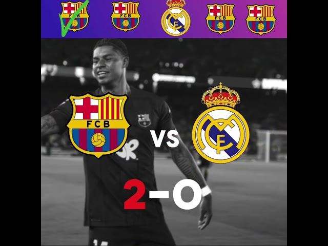 Last 5 Barca vs Madrid💀#soccer #football #edit #fyp #shorts #barcelona #realmadrid #yamal #mbappe 