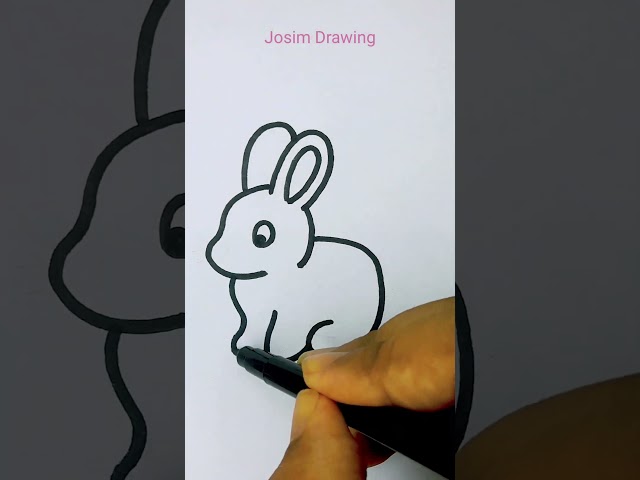 How to Draw a Cute Bunny 🐇 Easy #rabbitdrawing #easydrawing