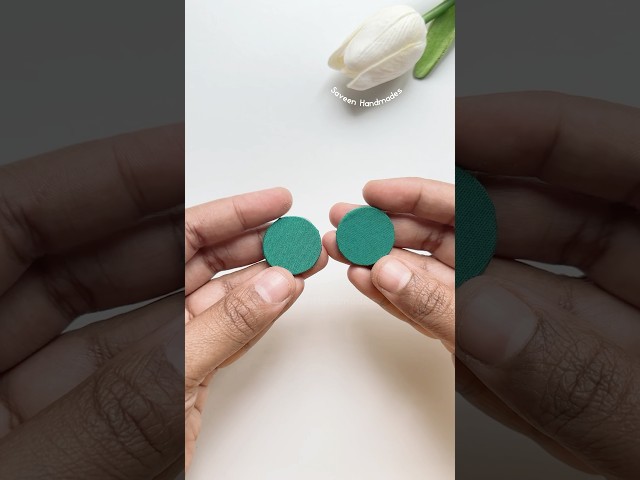 Easy Fabric studs making at home #handmadejewellery #diy #shorts #fabricjewellery #studs