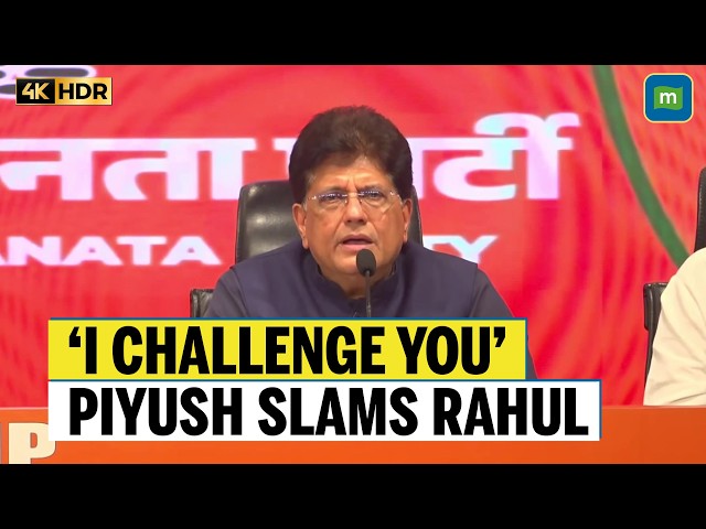 Piyush Goyal Tears Into Rahul Gandhi, Says, 'I Challenge Congress & Rahul Gandhi To Answer This'