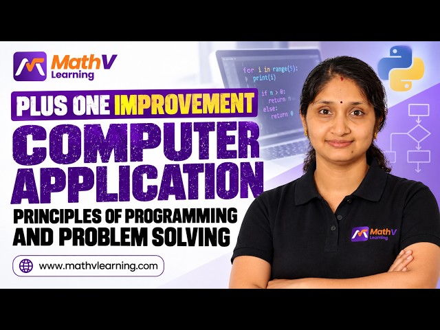 PLUS ONE IMPROVEMENT | COMPUTER APPLICATION | Principles of Programming & Problem Solving | LIVE