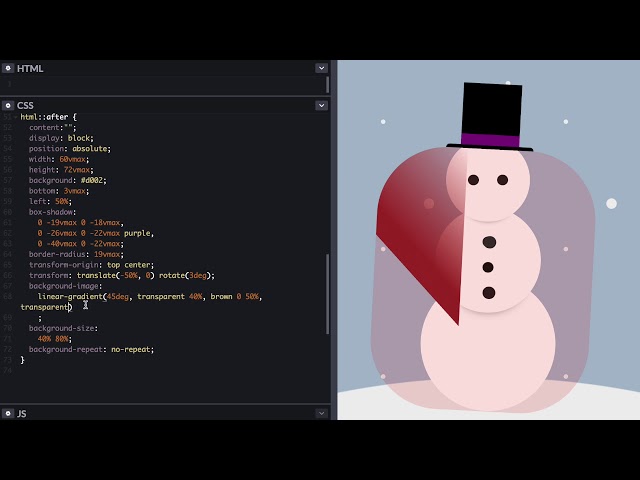 Drawing a snowman with CSS (explained)