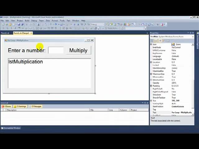 How to write a FOR NEXT loop in Visual Basic .NET