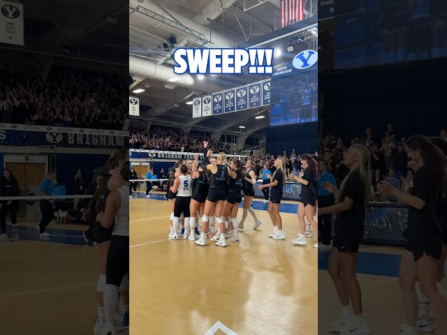 FIRST SWEEP OF THE SEASON🙂‍↕️#byu #volleyball #win