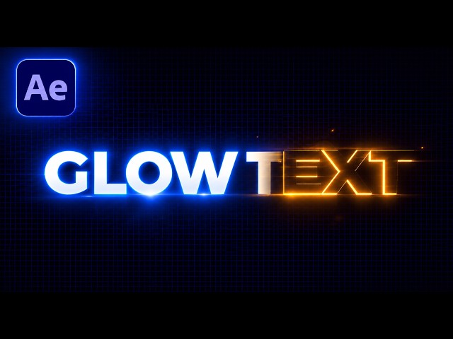 EPIC Glow Text Reveal in After Effects | Easy Tutorial