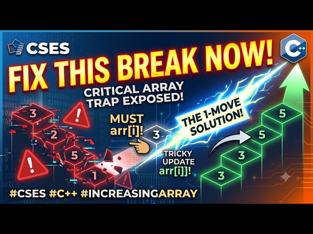 Increasing Array CSES | Minimal Moves (C++)